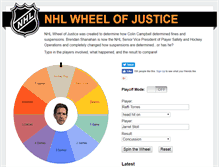 Tablet Screenshot of nhlwheelofjustice.com